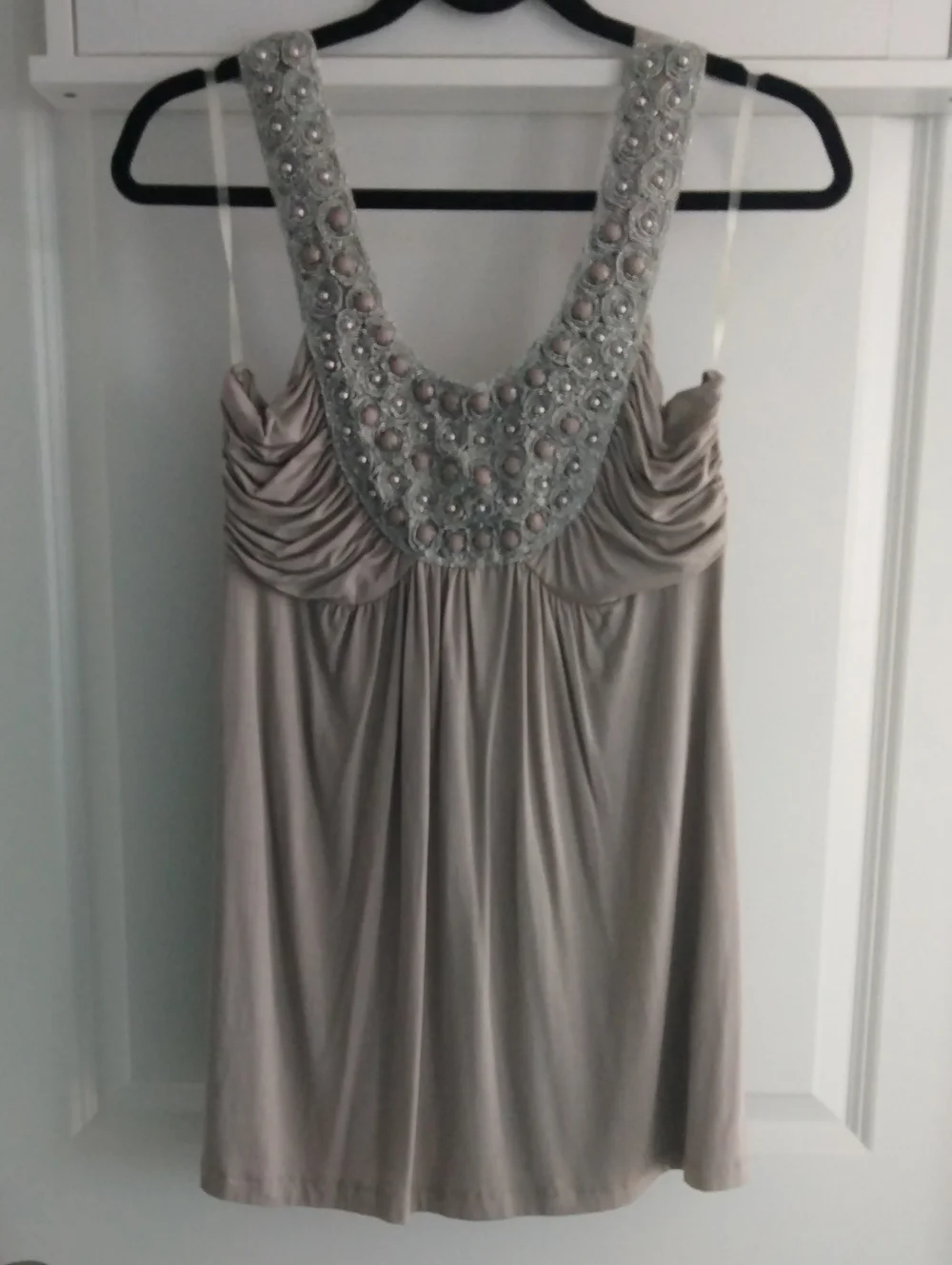 Embellished Front Bib Jewel Top